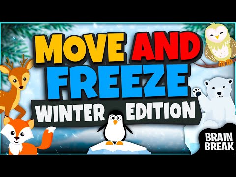 Move and Freeze - Winter Edition | Winter Brain Break | Freeze Dance Games For Kids | GoNoodle