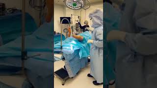 Draping a knee for replacement surgery