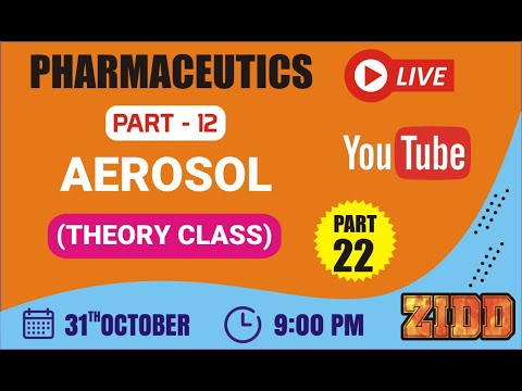 ZIDD SERIES PART-22 | AEROSOL (Theory Class)