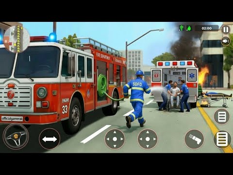 NY City FireFighter Simulator - Fire Truck Driver Rescues 3D - Android GamePlay #2