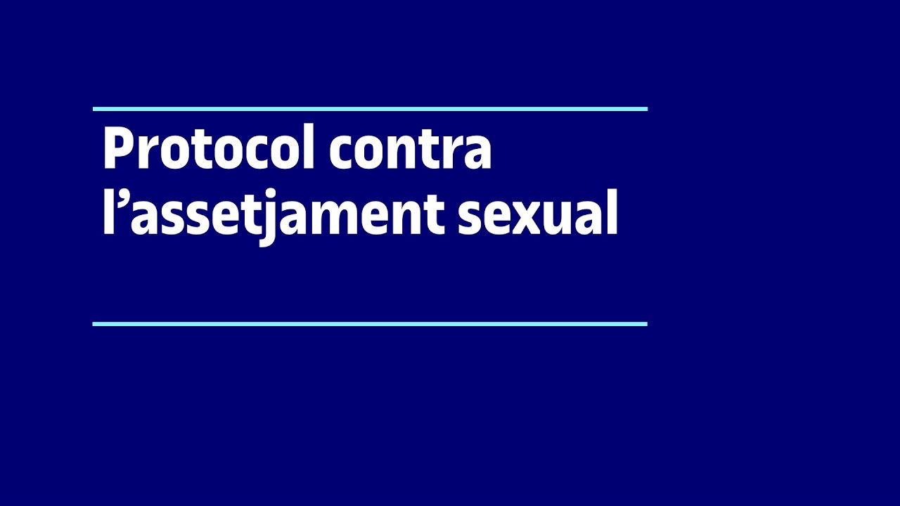 Protocol contra l'assetjament sexual