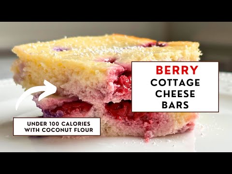 Berry Cheesecake Bars Under 100 Calories!