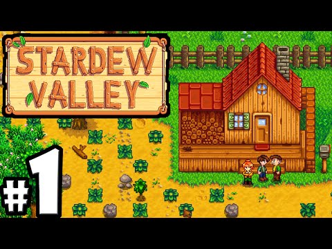 Stardew Valley Gameplay Walkthrough PART 1 - Character Creation, New Farm, Super Harvest Stud Moon!