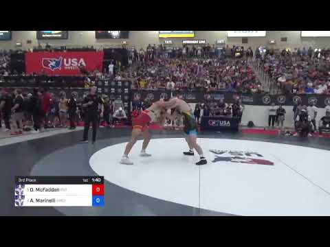 79 Kg 3rd Place - David McFadden, Pennsylvania RTC - TMWC Vs Alex Marinelli, Hawkeye Wrestling Clu