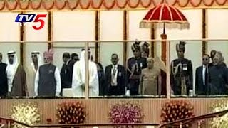 President Pranab Mukherjee and PM Modi at 68th Republic Day Ceremony in Rajpath | Delhi