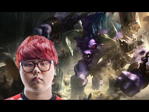 SKT Wolf as Alistar/Kalistar vs Morgana/Tristana bot S7