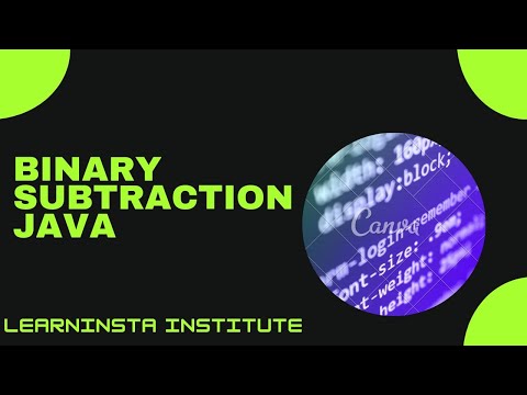 Binary Subtraction Code Java Coding