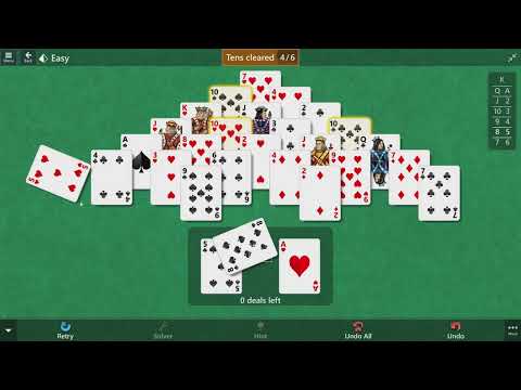 Pyramid Easy Challenge Two Game Tango 7 Microsoft Solitaire