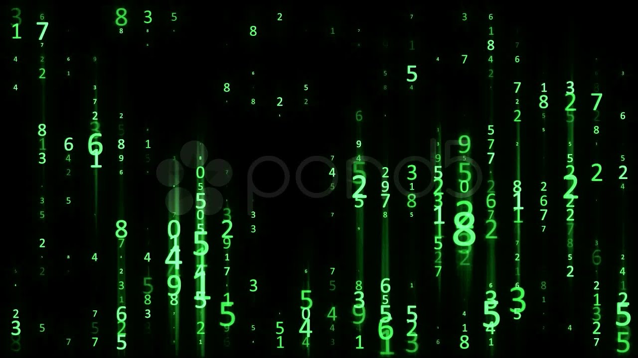 Digital Data Stream - Glowing Green. Stock Footage