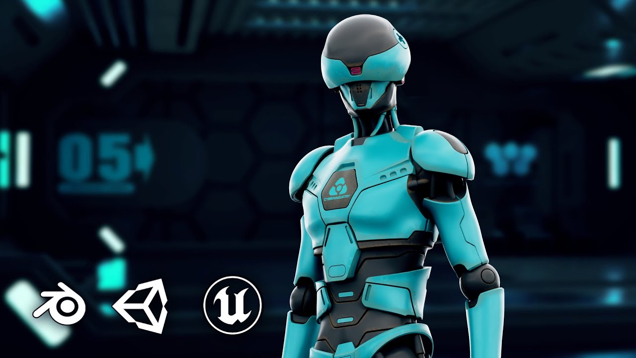 CYBORGTOPIA B-24 Auto-Rig Pro Rigged For Mixamo Unreal Engine Unity 3D Model