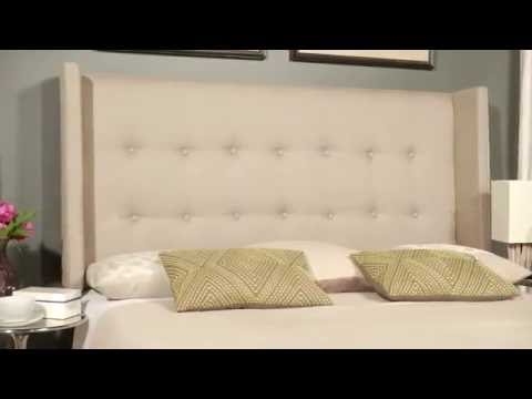 HeadBoards - Damon Smoke Winged Headboard