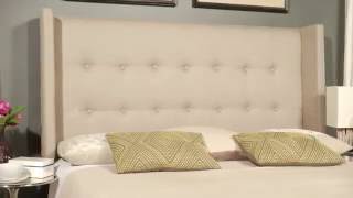 HeadBoards - Damon Smoke Winged Headboard