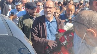 عودة عبد الرزاق مقري الى الجزائر واستقبال حار #عبد_الرزاق_مقري #مقري #قافلة_الصمود