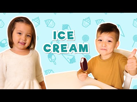 Jony, Jony!!! Yes, papa!!!! Islom, Islom!!! Yes, Saida. Eating ice cream? No, Saida | Kids Siblings