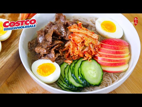 Korean Cold Noodles with Radish Kimchi Broth