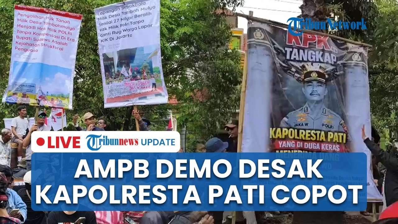 LIVE: Ratusan Massa AMPB Geruduk Mapolresta Pati, Desak Kapolresta Dicopot Buntut Kasus Kiai Cabul
