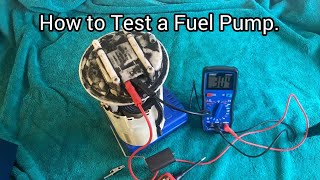 How to Test a Fuel Pump and Sender Unit.