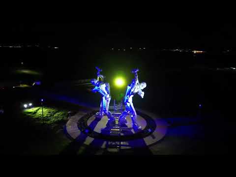 The shipbuilders of Port Glasgow  tribute to Ukraine. 24/02/23