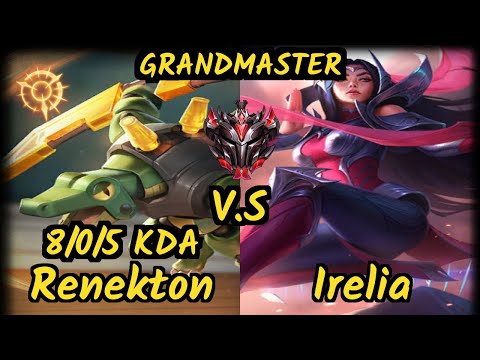 Armut (RENEKTON) vs IRELIA - 8/0/5 KDA TOP GAMEPLAY - EUW Ranked GRANDMASTER