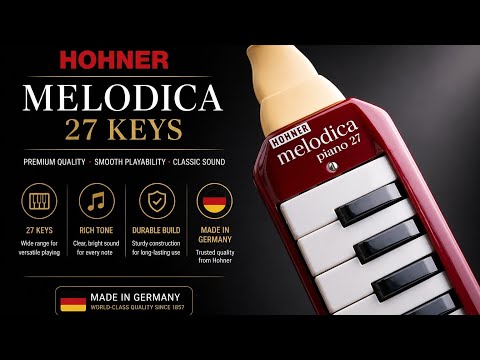 RARE HOHNER PIANO 27 MELODICA - GOOD, FULLY WORKING WITH ONE STICKING NOTE c1970s image 5