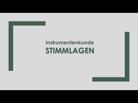 Musik: Stimmlagen einfach und kurz erklärt