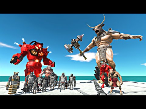 Mutant Primates Rescues Mutant Minotaur Evolution and Fight - Animal Revolt Battle Simulator