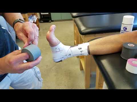 Closed basket weave ankle tape job class lecture Instruction