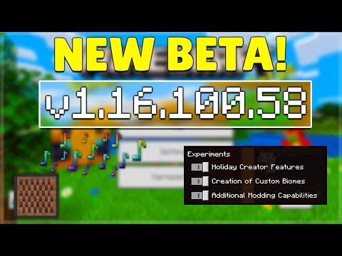 ECKOSOLDIER - MCPE 1.16.100.58 BETA Holiday Creator Features? Minecraft Pocket Edition Bug Fixes & Changes