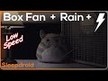 ► Box Fan (LOW Speed) and Rain Sounds for Sleeping with Distant Thunder, 10 hours Fan White Noise