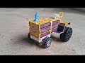 How To Make MATCHBOX Tractor With Trolley DC Motor Tractor