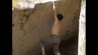 Video thumbnail of ミケ, 二段 (7c). 小川山 (Ogawayama)