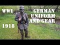 WW1 1918 Imperial German Infantryman Uniform and Equipment.