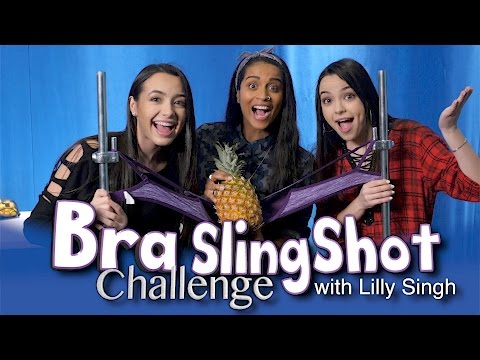 Bra Slingshot Challenge with Lilly Singh Video