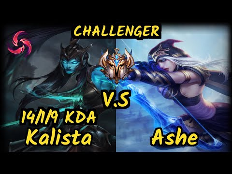Deft (KALISTA) vs ASHE - 14/1/9 KDA BOTTOM ADC CHALLENGER GAMEPLAY - KR