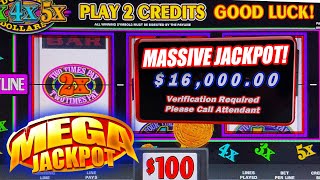 MASSIVE $16,000 JACKPOT ON DOUBLE DOLLARS SLOT MACHINE WIN ★ CASINO HIGH LIMIT SLOT MACHINE