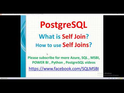 Postgresql Tutorials | Self Joins in Postgresql | postgresql joins