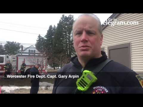 Fire at Worcester Housing Authority property on Greenwood St.