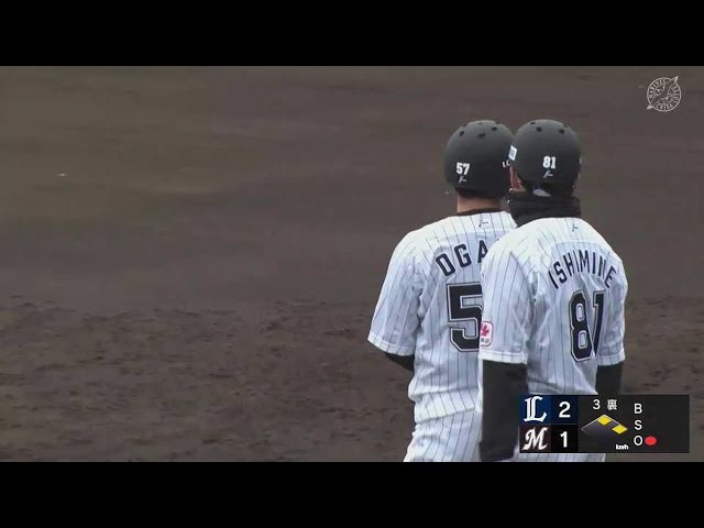 【ファーム】マリーンズ・小川龍成 ライトへのタイムリーヒット!! 2塁ランナー・池田来翔の好走塁も光る!!  2023年4月25日 千葉ロッテマリーンズ 対 埼玉西武ライオンズ