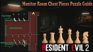 Resident Evil 2 Remake 2nd Scenario Monitor Room Chess Pieces Puzzle Guide