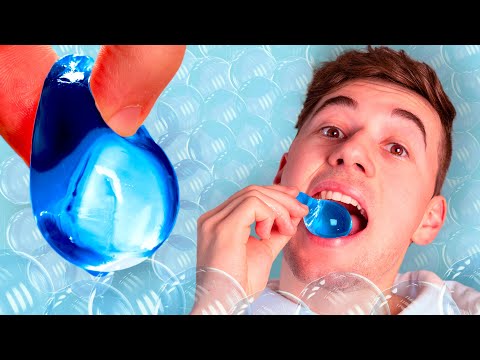 Questa BOLLA D'ACQUA è una BOTTIGLIA commestibile! (no plastica)