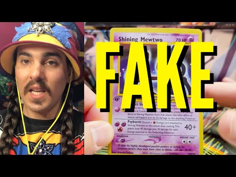 ⚠️I GOT ⚠️ SCAMMED⚠️- How to Identify Counterfeit Trading Cards - First Edition Shining Mewtwo