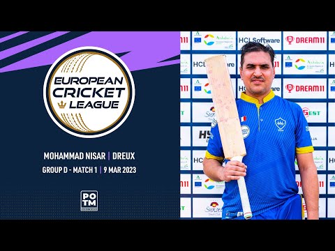 POTM: M.Nisar - DRX vs HT | Highlights | European Cricket League 2023 Group D, Day 1 ECL23 ECL23.043