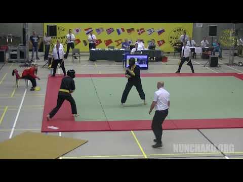 Ricardo de Jong VS Huub Kolkman Nunchaku-do Kumite finale World championship 2018 +1.85meter