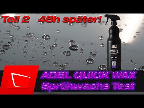 Sprühwachs Fans aufgepasst - das sieht vernüftig aus! ADBL QUICK WAX im Test Teil 2