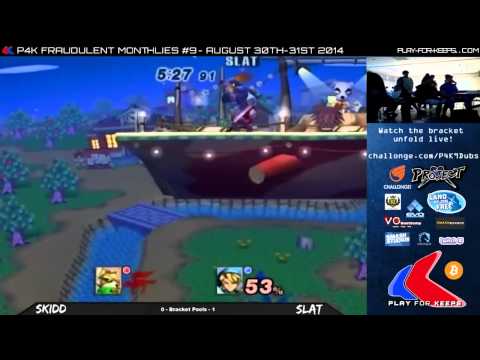 P4K 9 - SKidd (Falcon, Fox) vs Slat (Samus, Link) - Pools - Project M