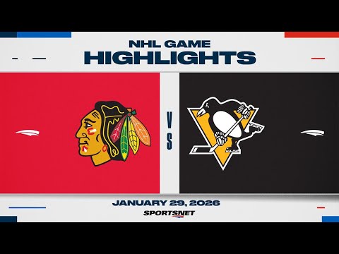 NHL Highlights | Blackhawks vs. Penguins - January 29, 2026