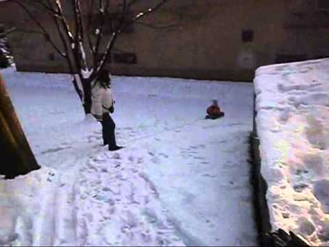 Eliška na bobech leden 2012