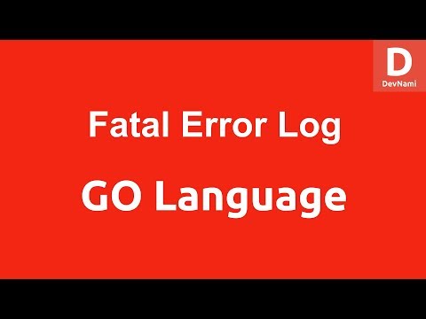 GO Programming Generate Fatal Error Log