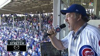 CIN@CHC: Belushi sings Take Me Out to the Ballgame