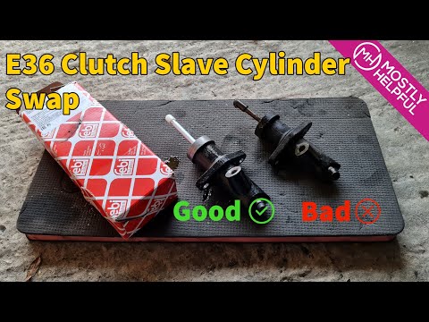 BMW 325i (E36) -  Step by step clutch slave cylinder swap including bleeding